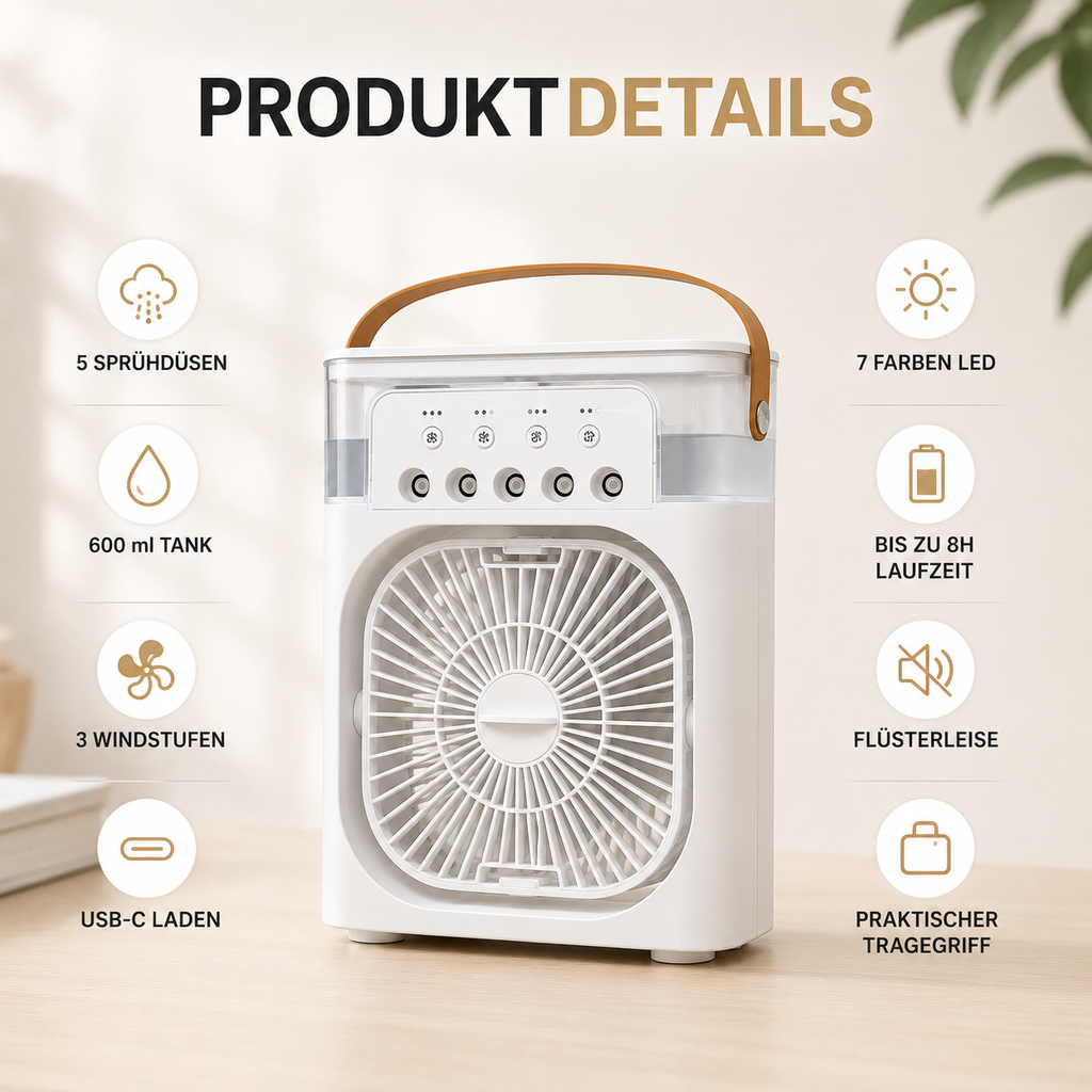 LuftWerk™ AirCool Pro 3-in-1 Luftkühler