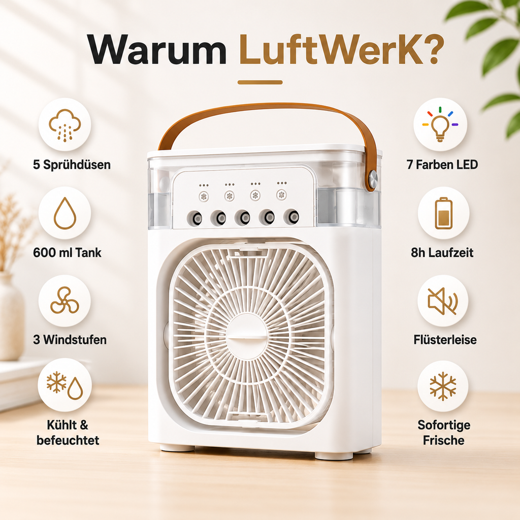 LuftWerk™ AirCool Pro 3-in-1 Luftkühler